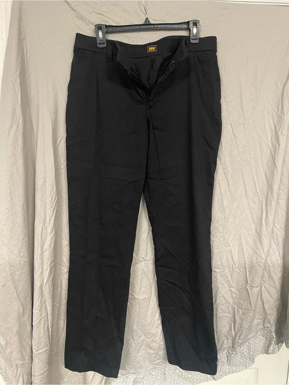 Lee Men's Black Straight Dress Pants